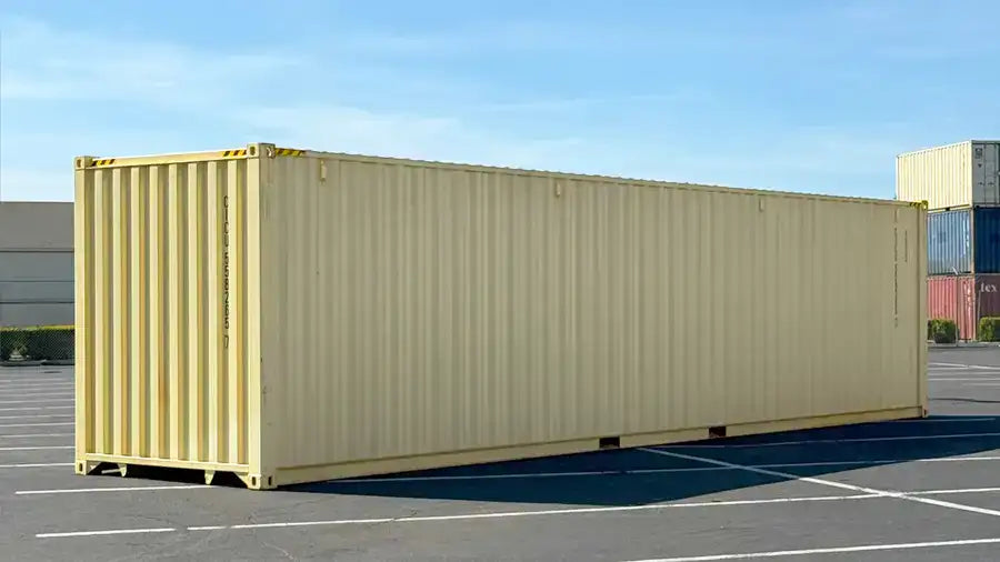 Contenedor marítimo nuevo High Cube de 40 pies con 4 puertas y apertura lateral.