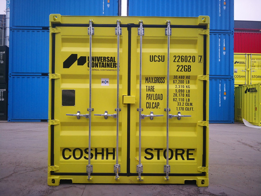 Nuevo contenedor de almacenamiento de productos químicos COSHH de 20 pies