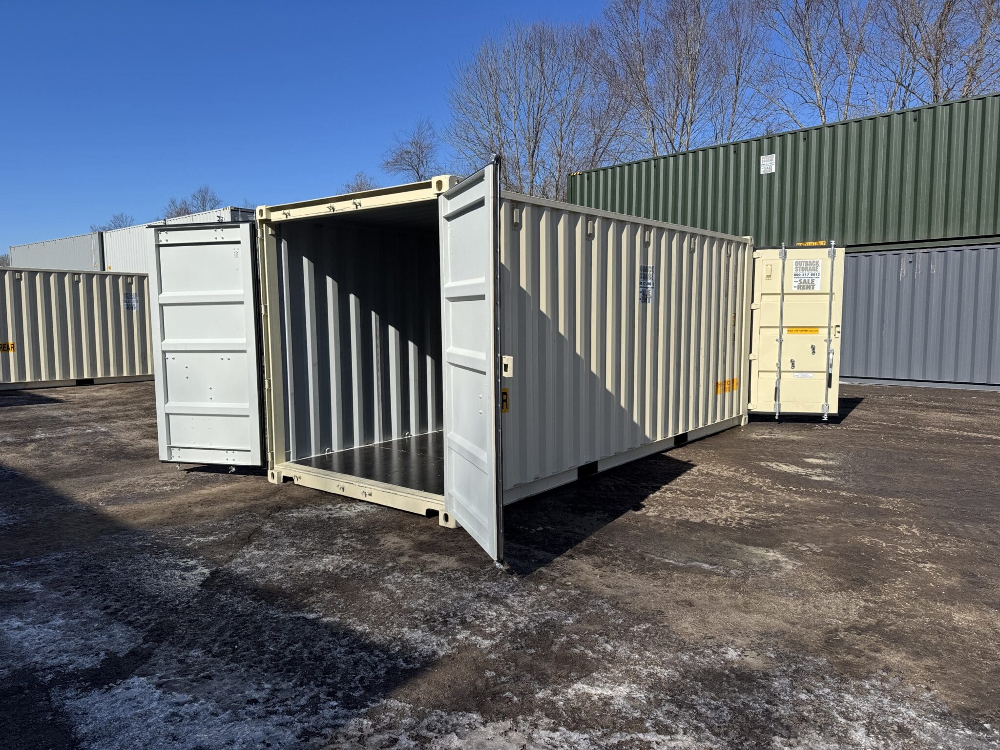 Contenedor nuevo con doble puerta para transporte y almacenamiento