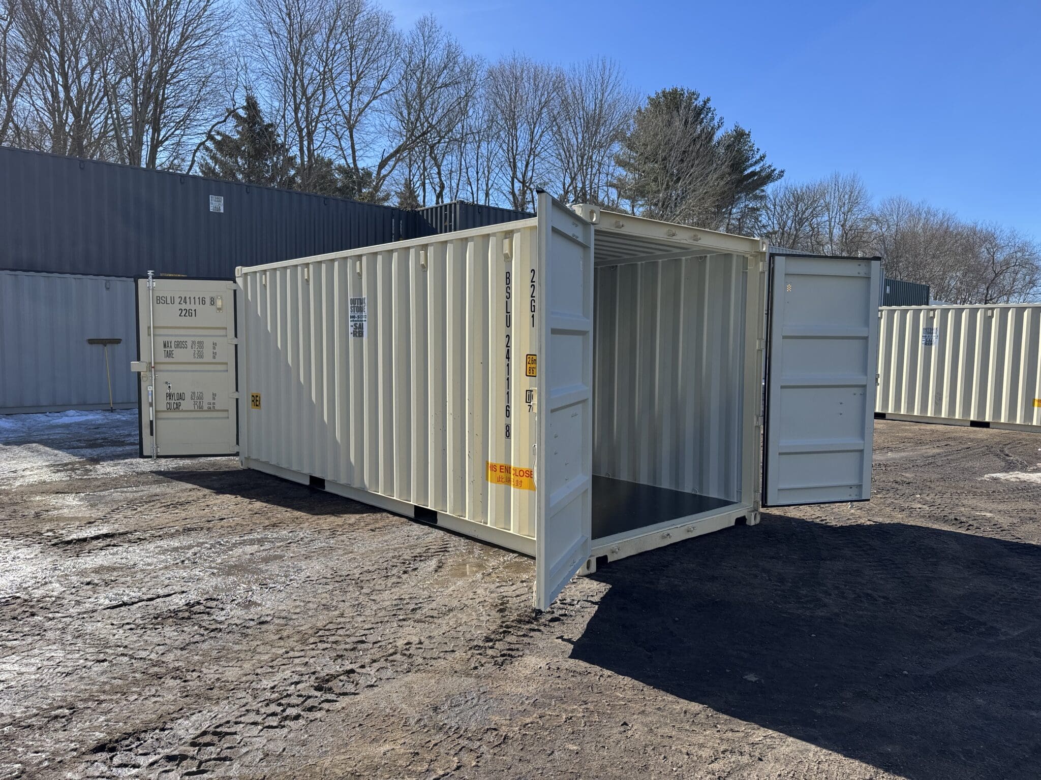 Contenedor nuevo con doble puerta para transporte y almacenamiento